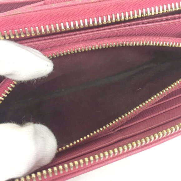 100% Authentic PRADA Saffiano Ribbon Leather Long - Picture 7 of 10